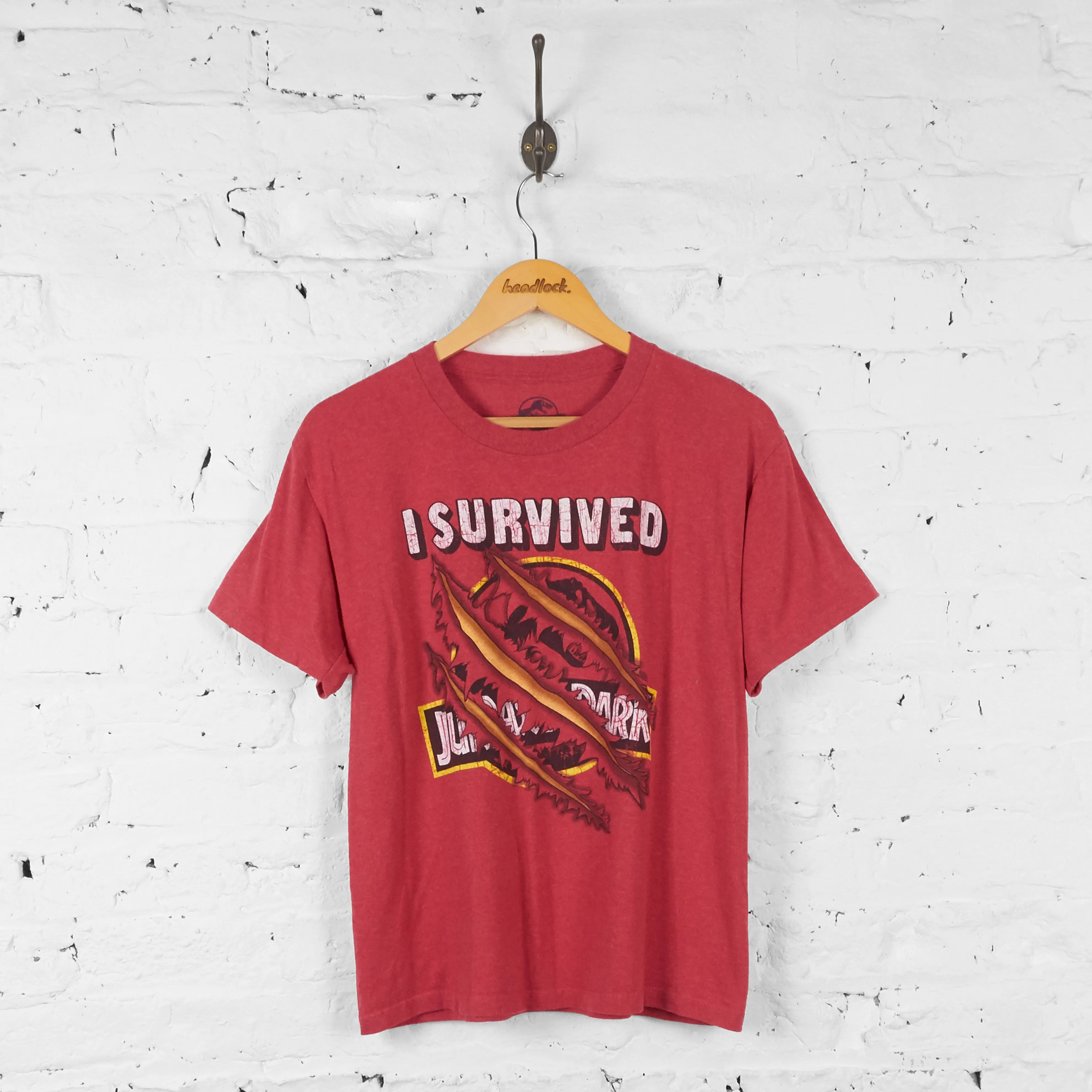Vintage Jurassic Park T-shirt - Red - L