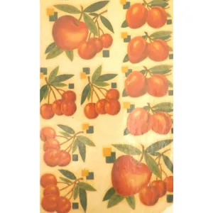 Vintage Kitchen Apt Decals Unused Cherries Apples So Kitschy! 1940s