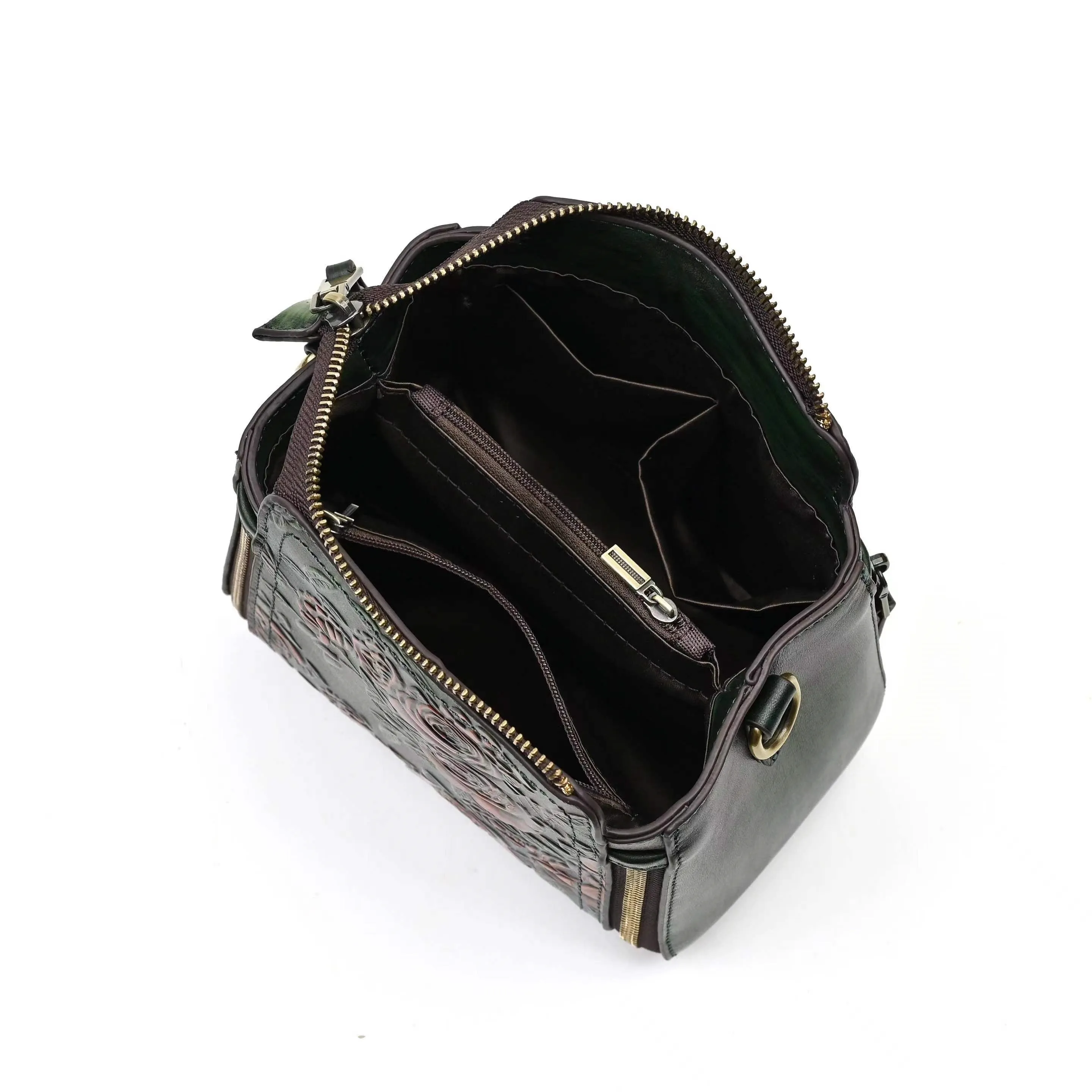 Vintage Leather Crossbody 1pc Genuine Leather Bag Light Brown