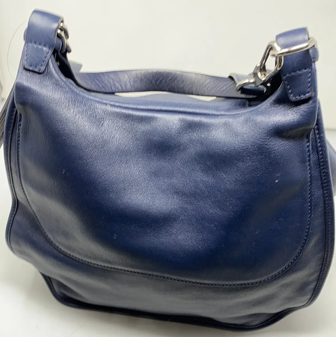 Vintage: Longchamp Navy Leather Crossbody Bag