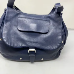 Vintage: Longchamp Navy Leather Crossbody Bag