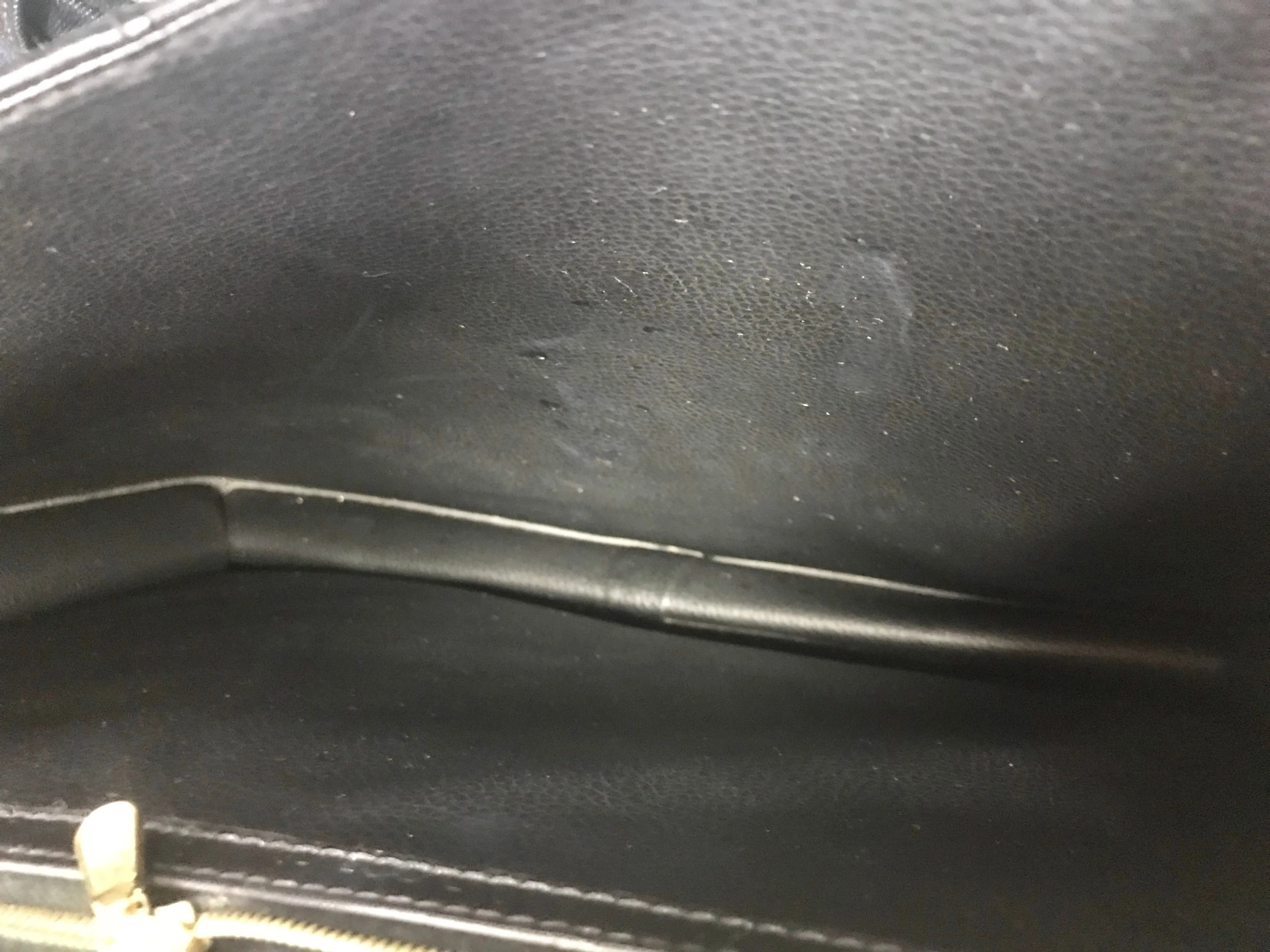 Vintage MCM black monogram briefcase, business bag, document purse with leather handle. Great masterpiece by Michael Cromer. 050320r19
