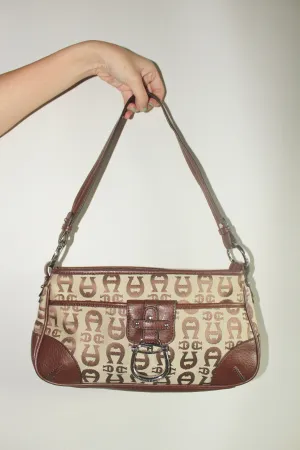 Vintage Quaint Monogrammed Shoulder Purse