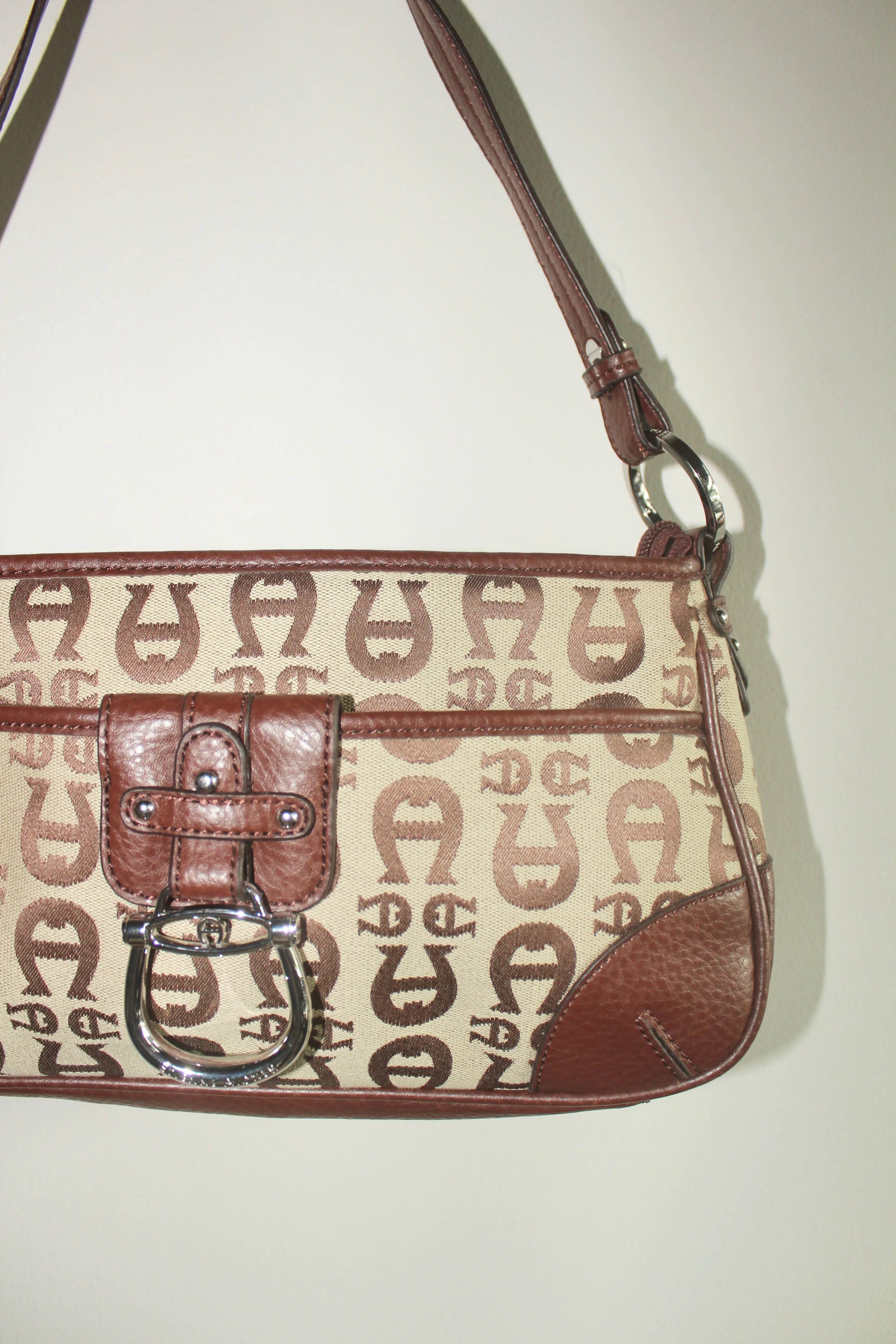 Vintage Quaint Monogrammed Shoulder Purse