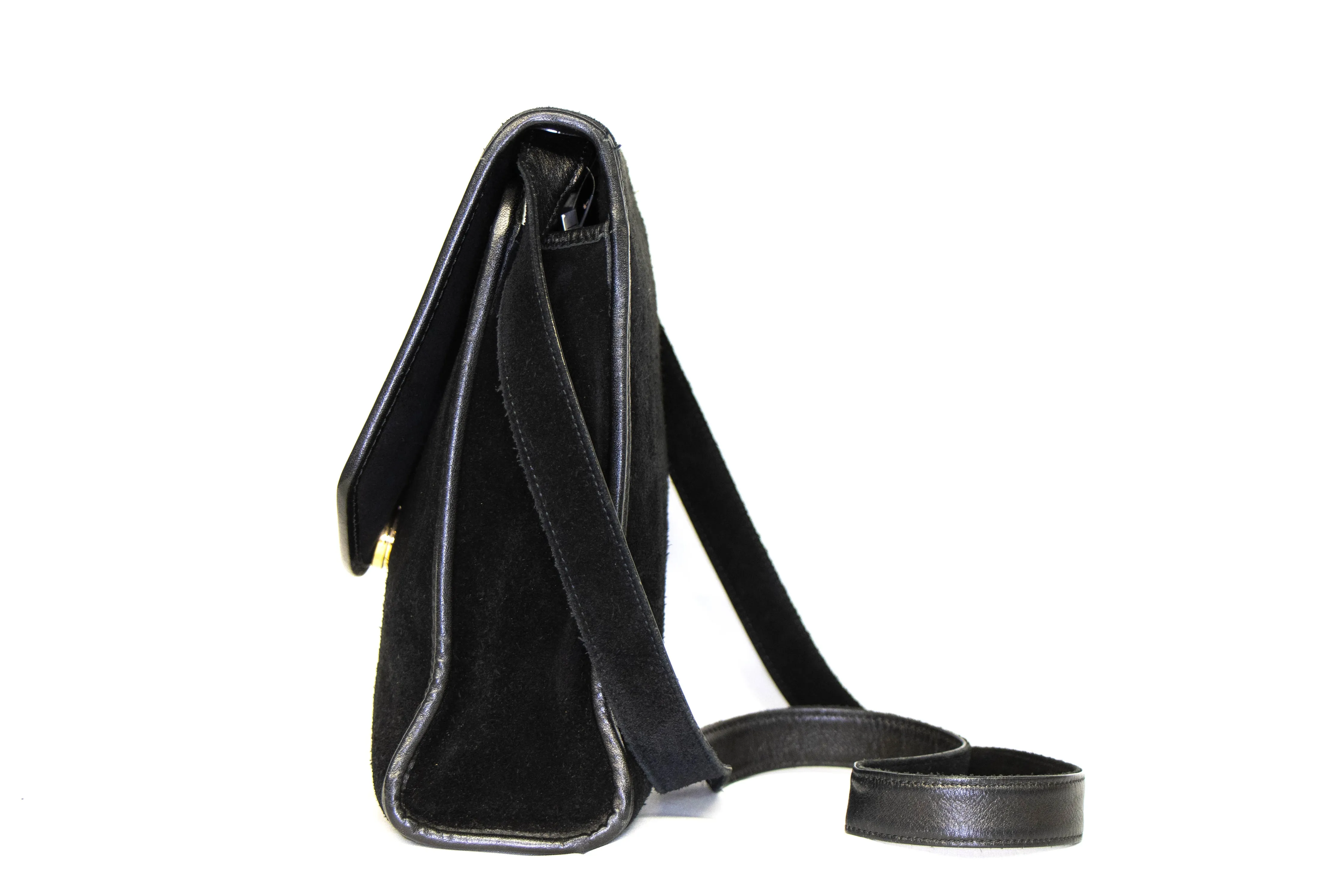 Vintage Saint Laurent Suede Crossbody