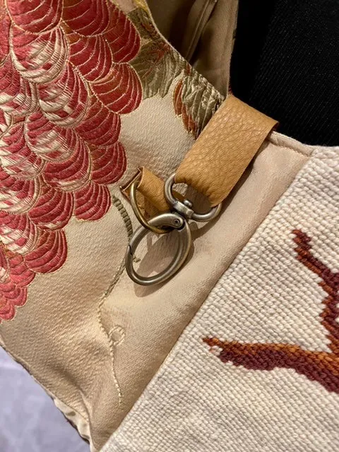 Vintage Tapestry Crossbody Handbag with Adjustable Strap - 2