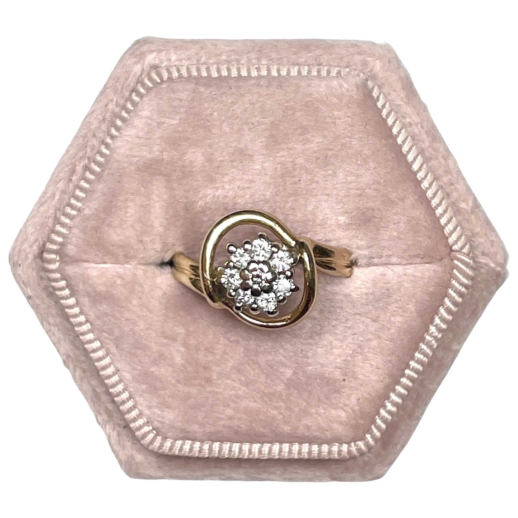 Vintage Yellow Gold and Diamond Ring (Authentic Pre-Owned)
