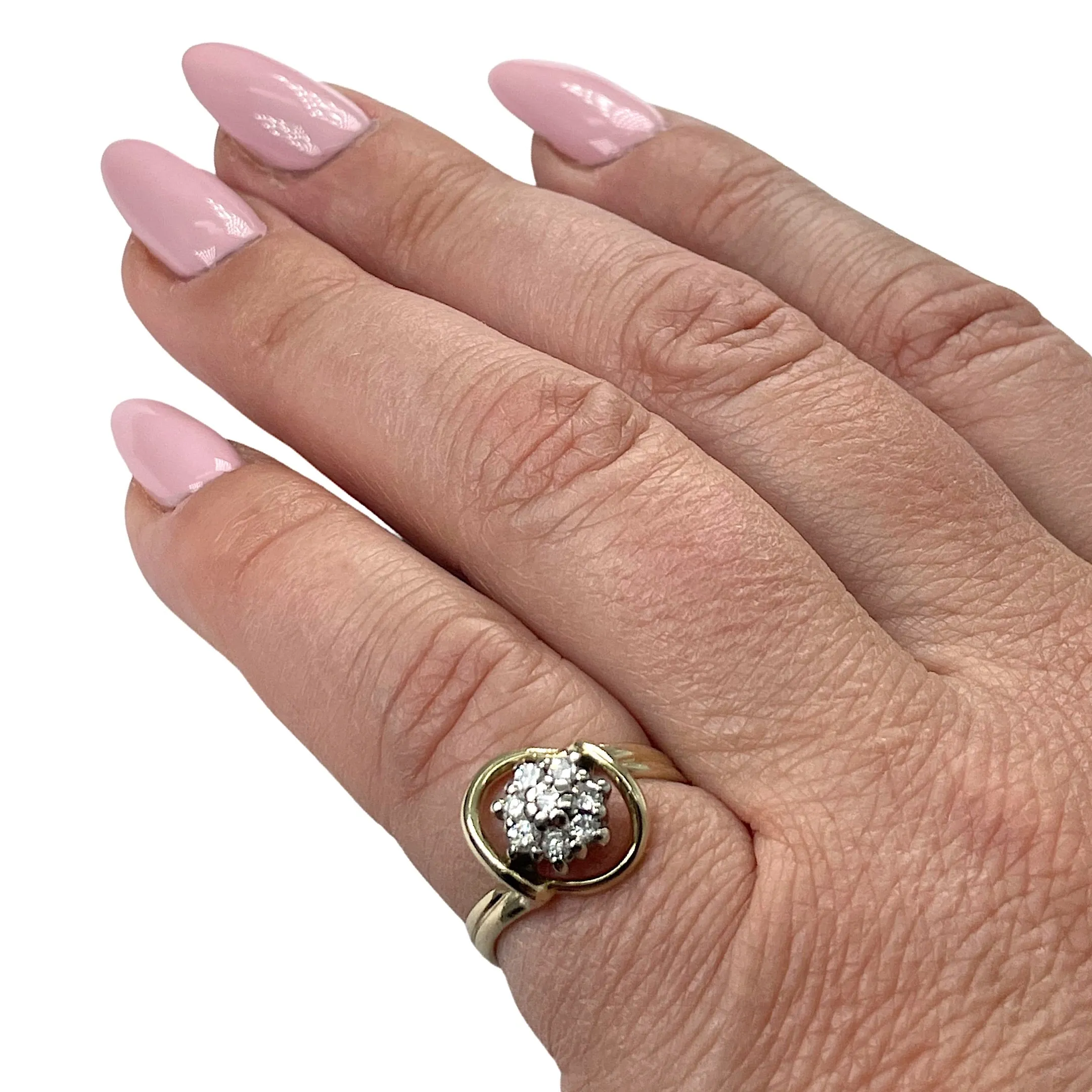 Vintage Yellow Gold and Diamond Ring (Authentic Pre-Owned)