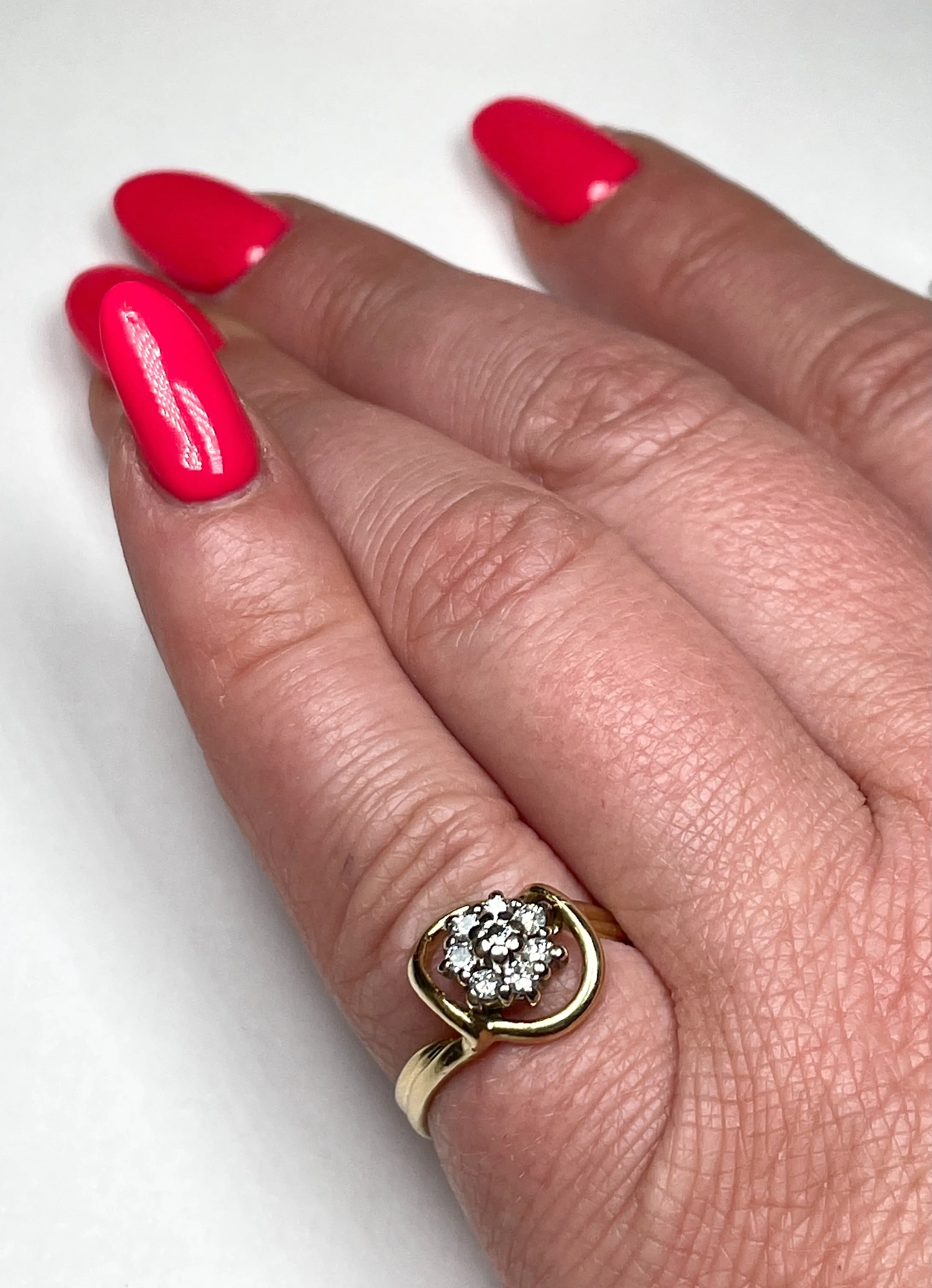 Vintage Yellow Gold and Diamond Ring (Authentic Pre-Owned)