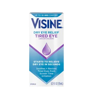Visine Dry Eye Relief Tired Eye Lubricant Eye Drops
