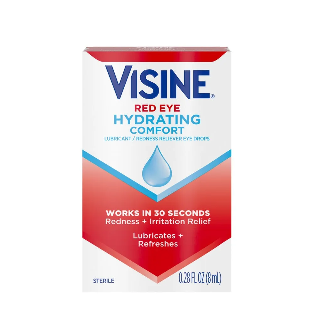 Visine Red Eye Hydrating Comfort Lubricant & Redness Reliever Eye Drops
