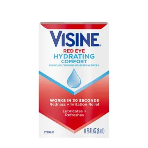 Visine Red Eye Hydrating Comfort Lubricant & Redness Reliever Eye Drops