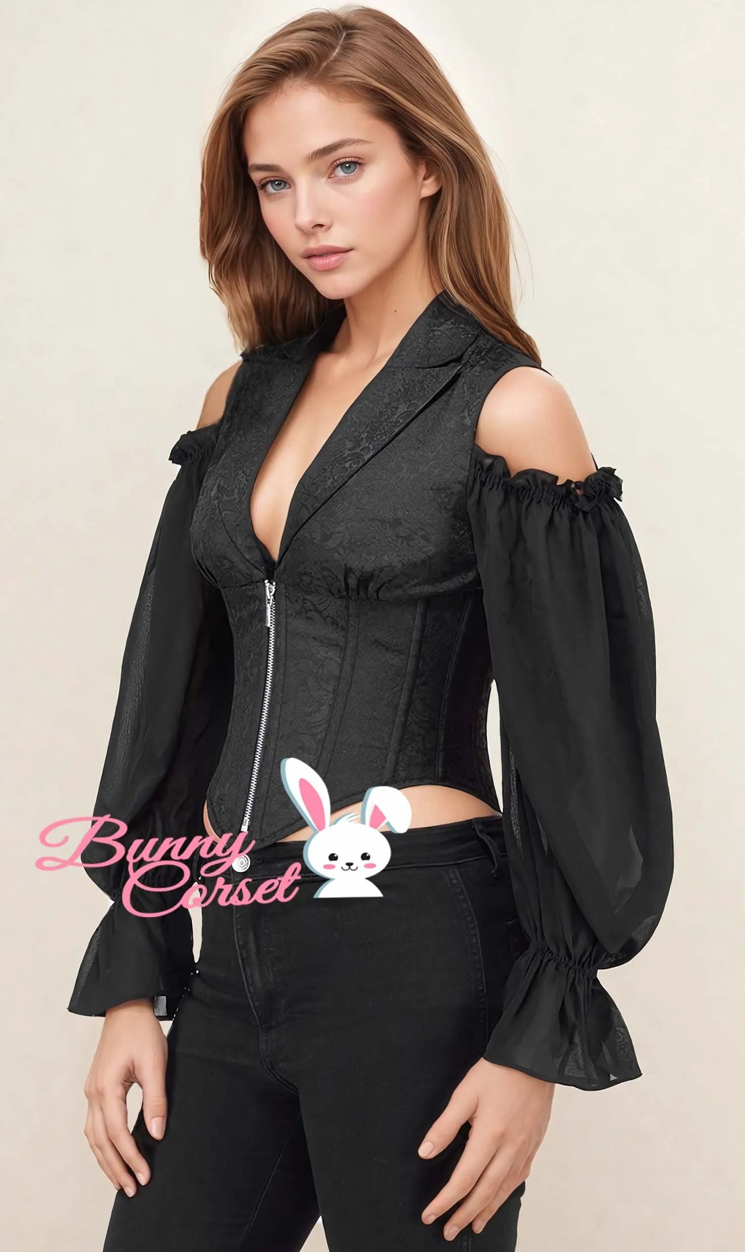 Vivian  Cold Shoulder Underbust Corset