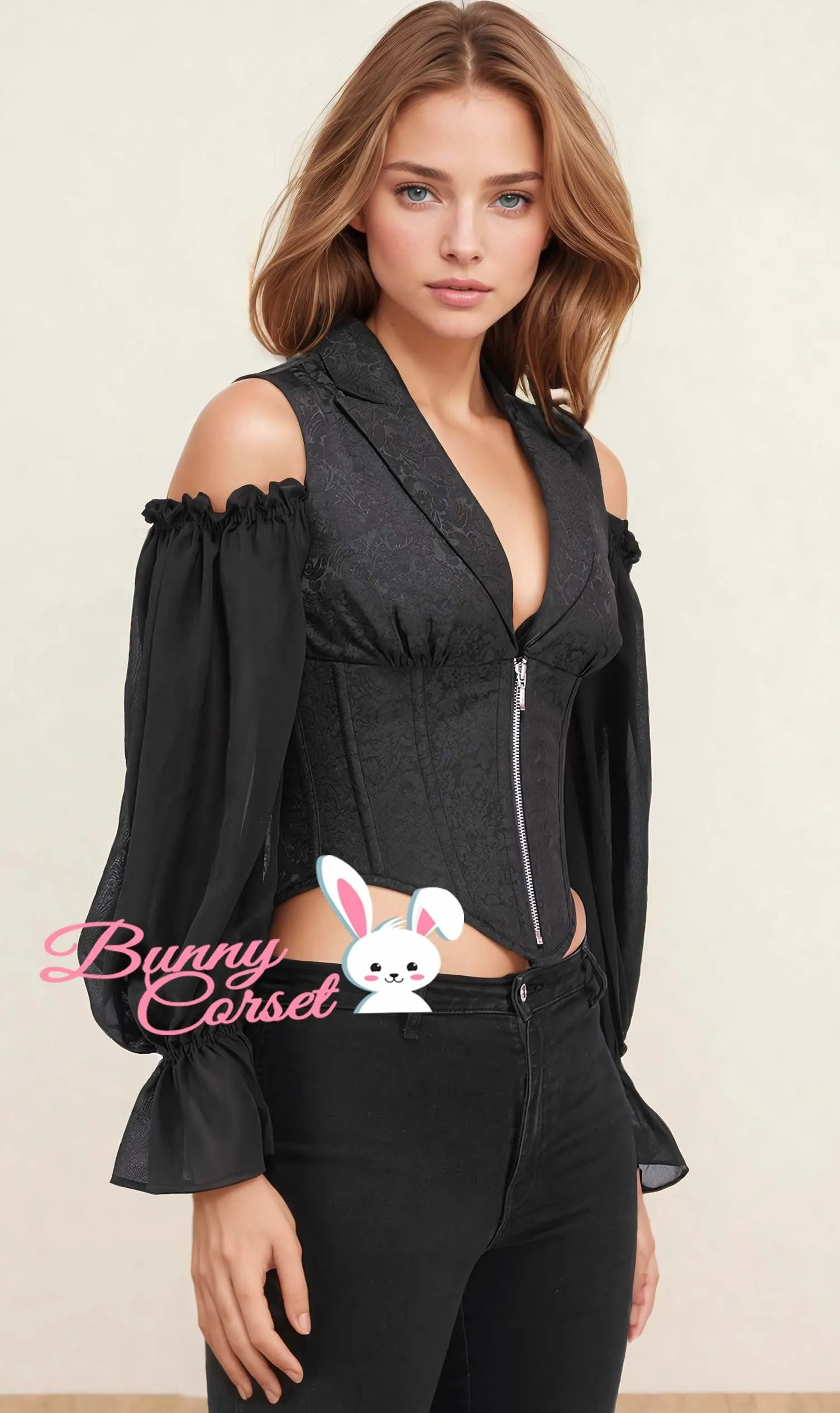 Vivian  Cold Shoulder Underbust Corset