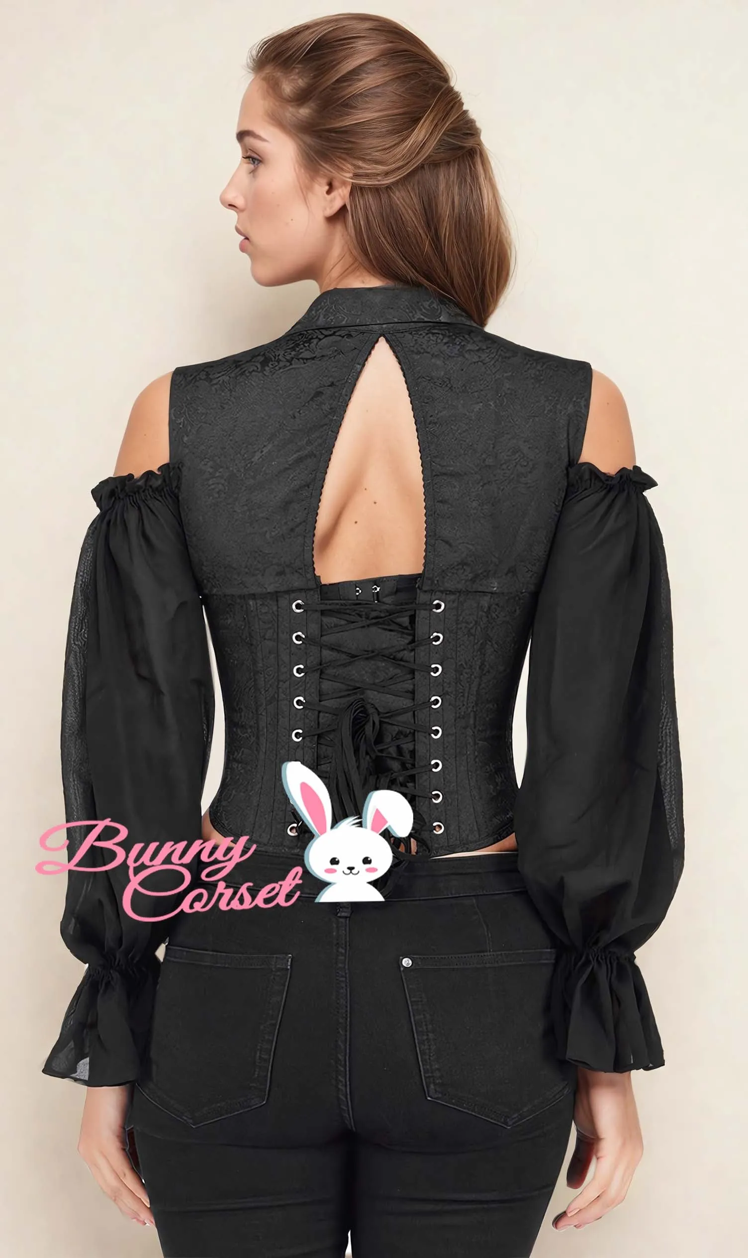 Vivian  Cold Shoulder Underbust Corset