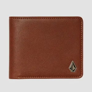 Volcom Slim Stone PU Wallet Small Brown