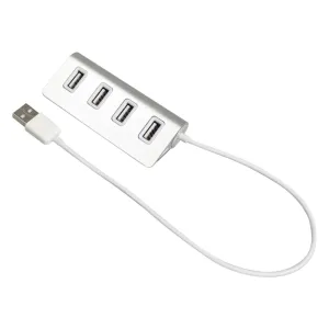 Volkano Pivot Series 4-Port USB Hub Silver VK-20011-SL