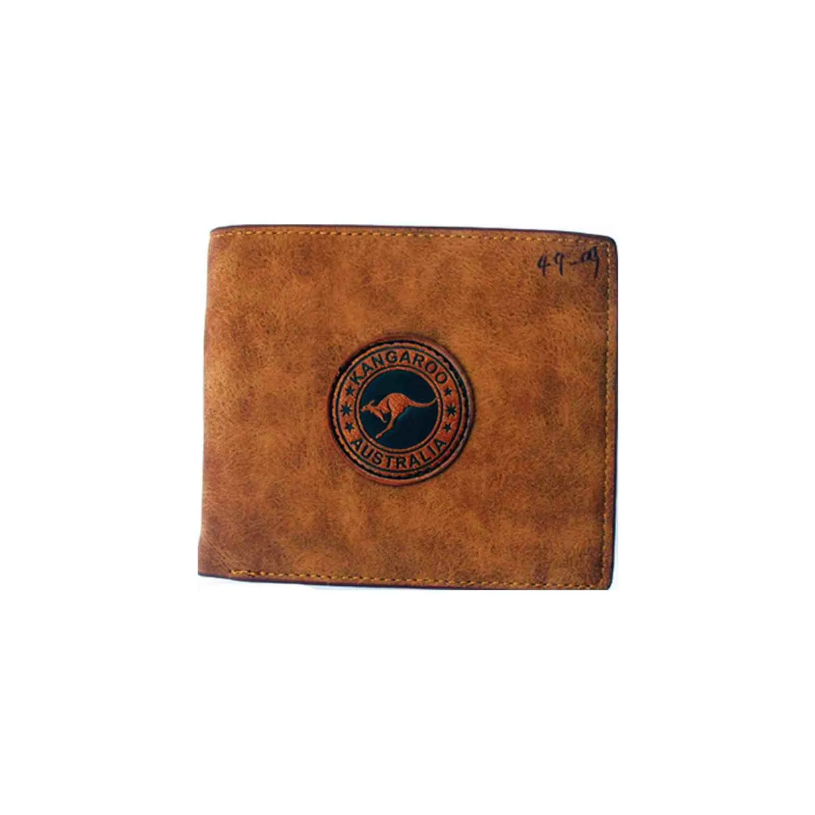 Wallet with Card Holder Kangaroo Badge Tan