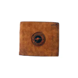 Wallet with Card Holder Kangaroo Badge Tan