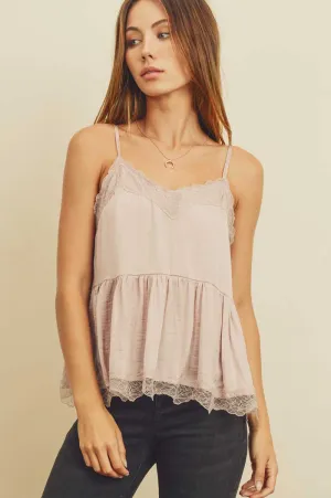 Washed Blush Babydoll Cami