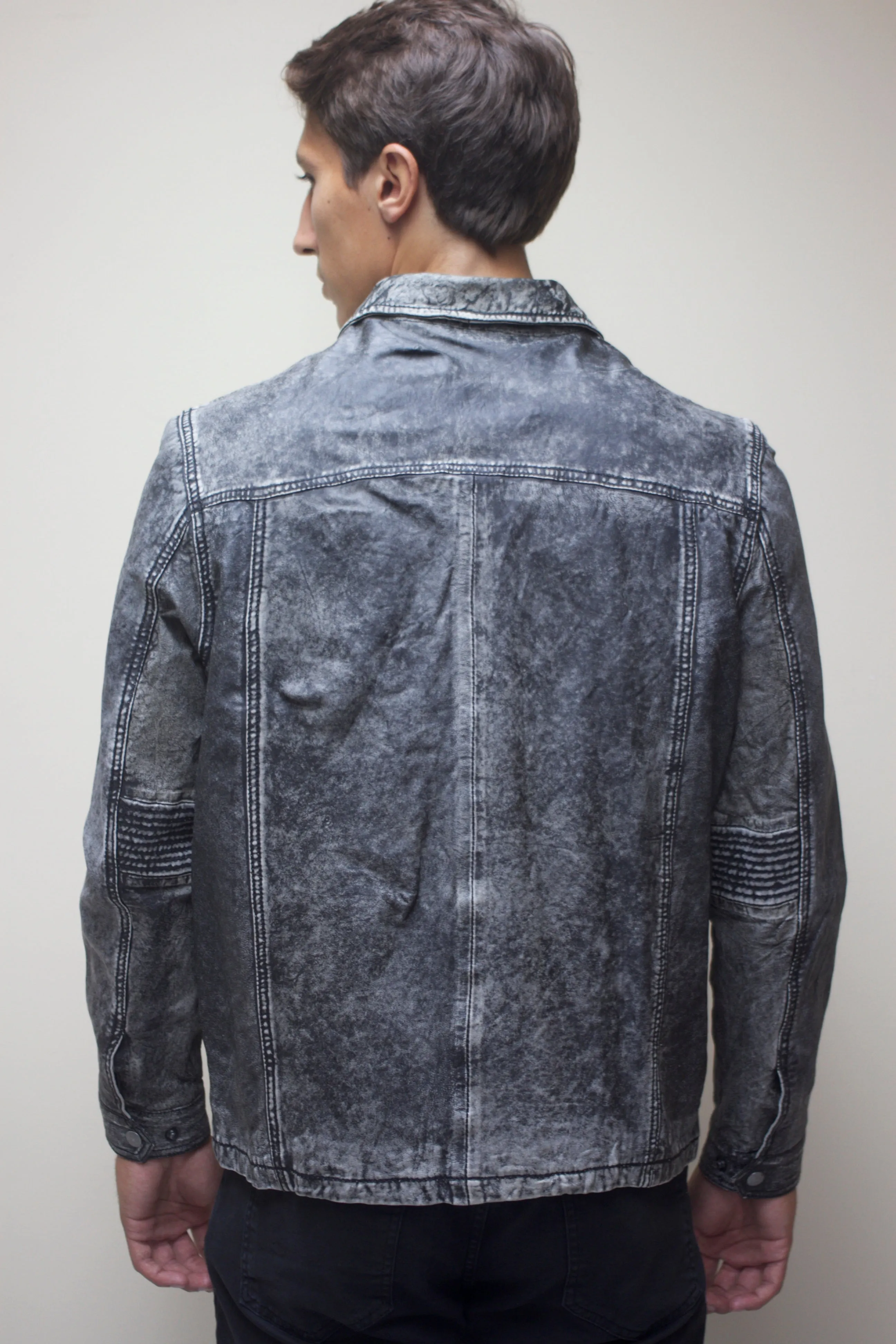 Washed Brittle Lambskin Jacket