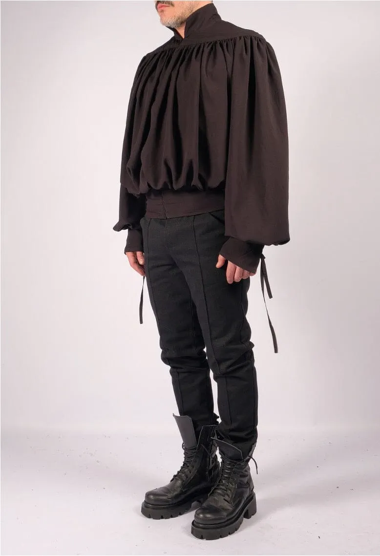 Washed Cotton Shirt with Draping