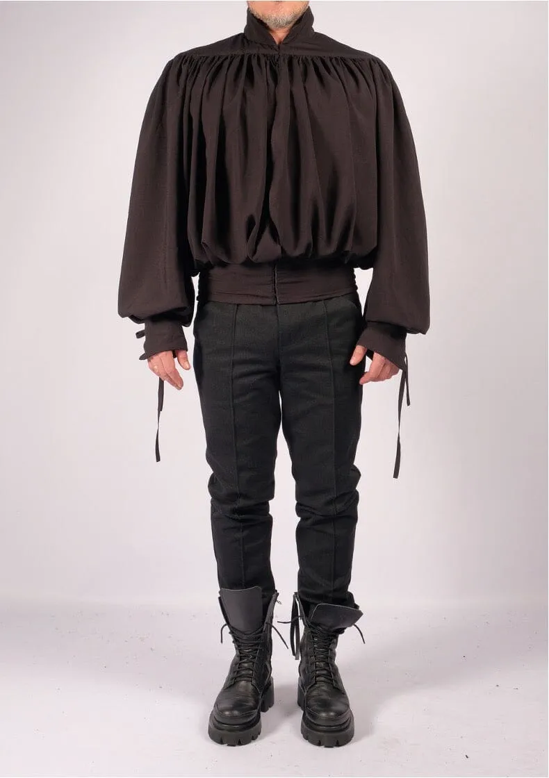 Washed Cotton Shirt with Draping