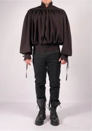 Washed Cotton Shirt with Draping
