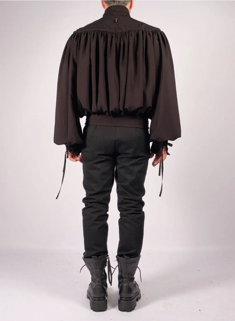Washed Cotton Shirt with Draping