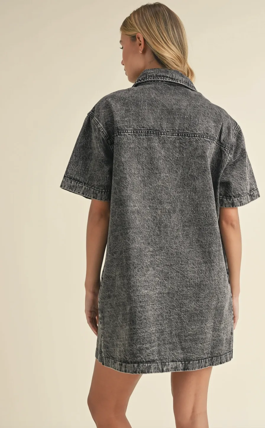 WASHED DENIM DRESS