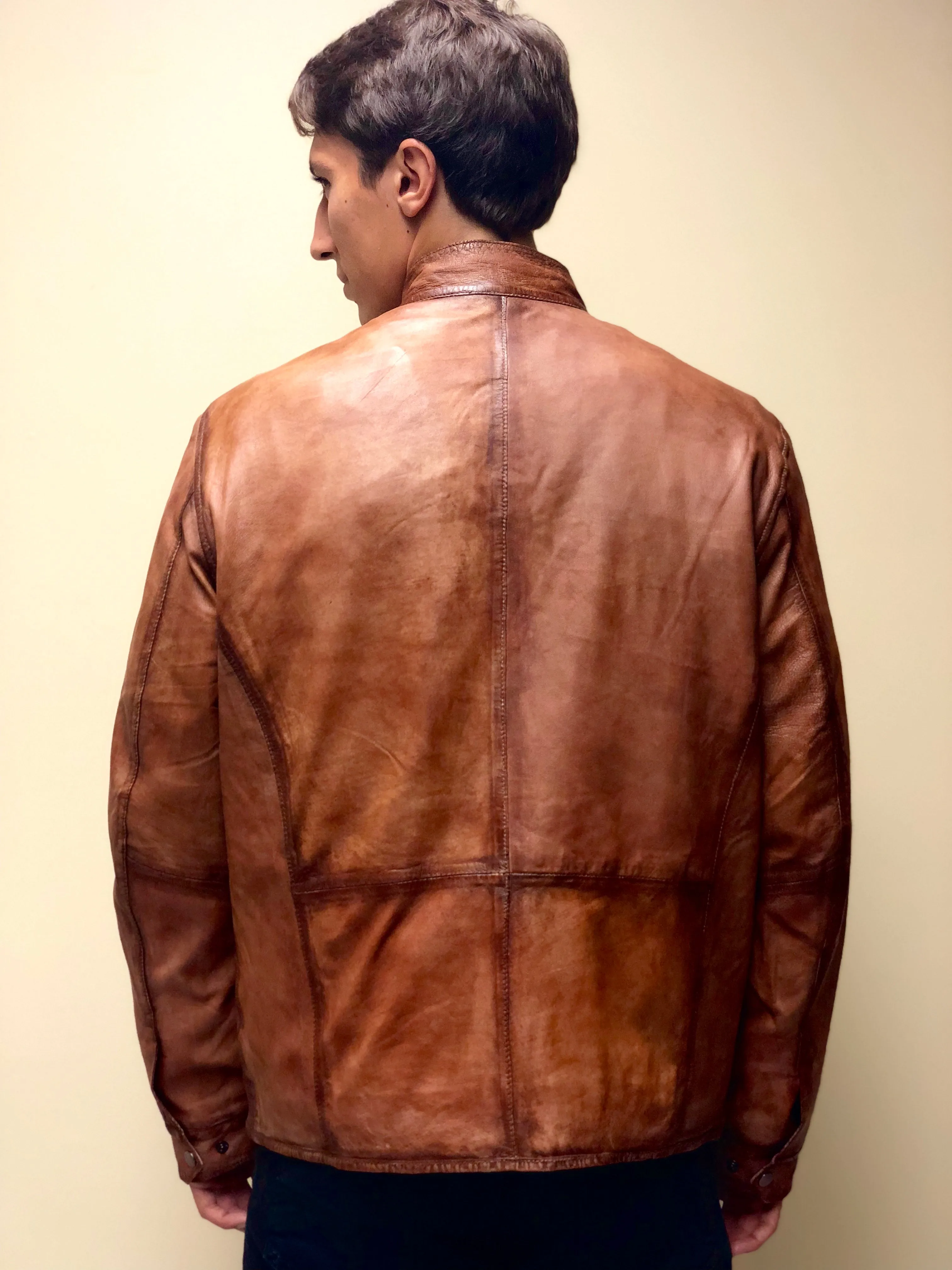 Washed Lamb Blouson Jacket