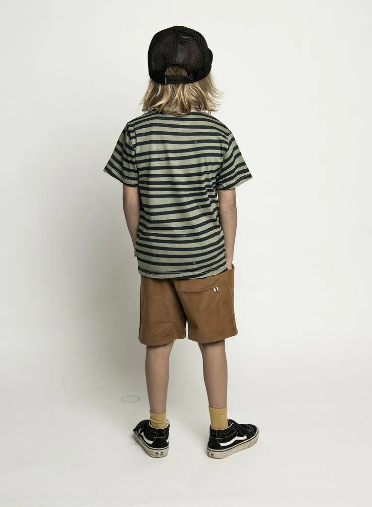 WAVES TEE WASHED OLIVE