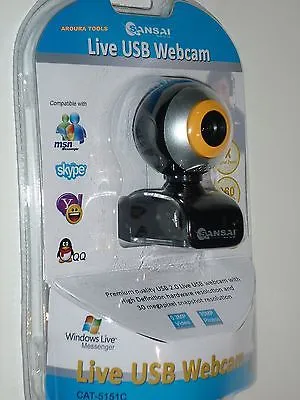 WEB CAM LIVE USB 2.0 WITH MICROPHONE-FOR PC'S- NEW