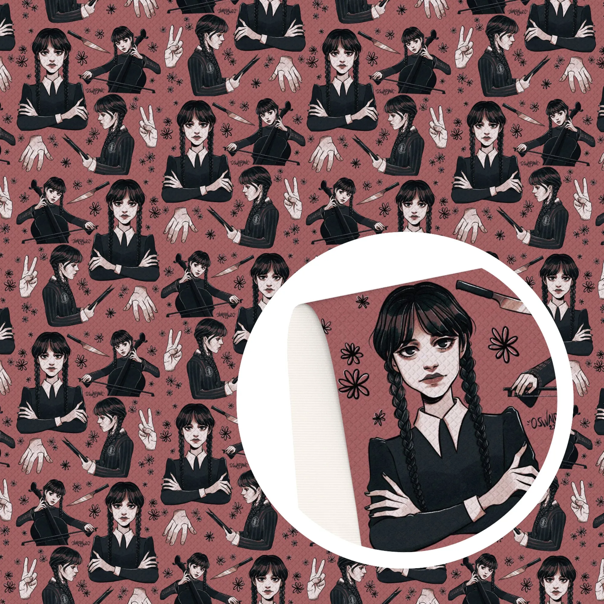Wednesday printed fabric