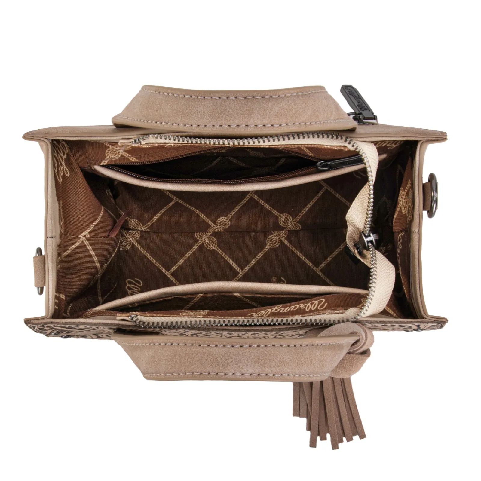 WG160-60102   Wrangler Western Tooled Tote Crossbody