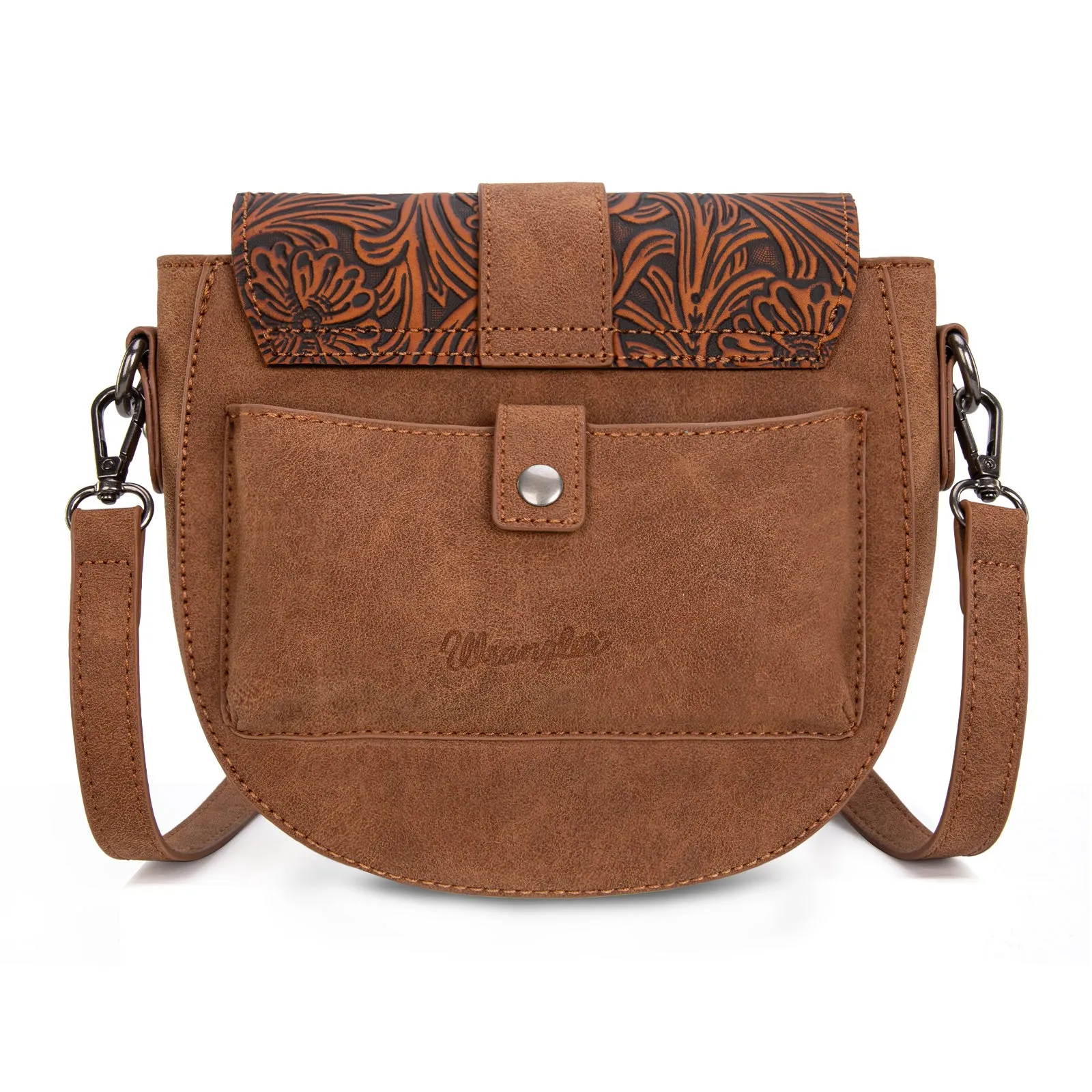 WG160-60113   Wrangler Western Tooled Saddle Bag Crossbody