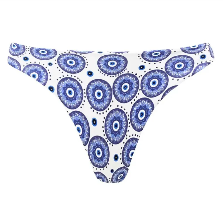 White Santorini Brazilian Classic Thong Bikini Bottom