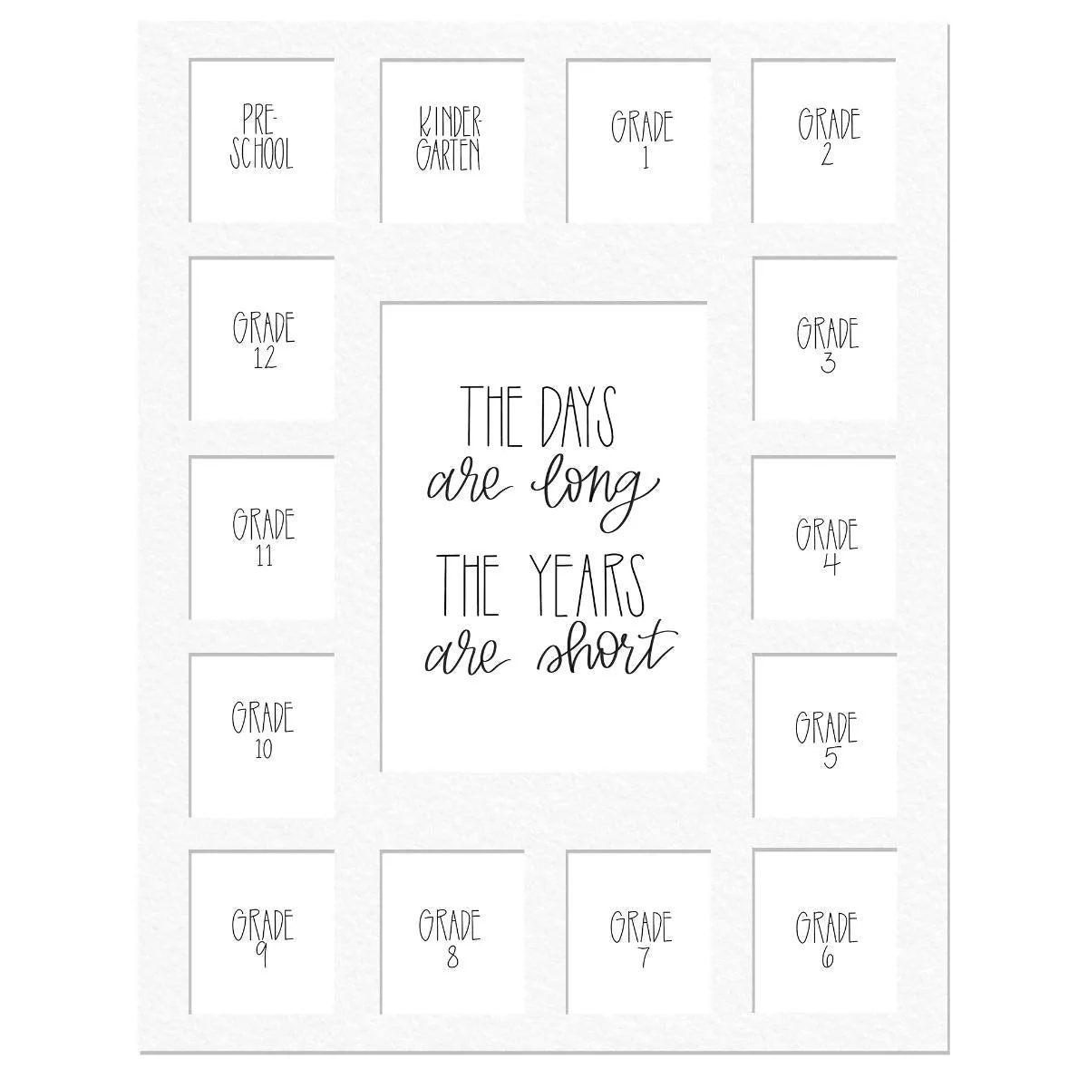 White School Picture Mat, 13-15 Openings