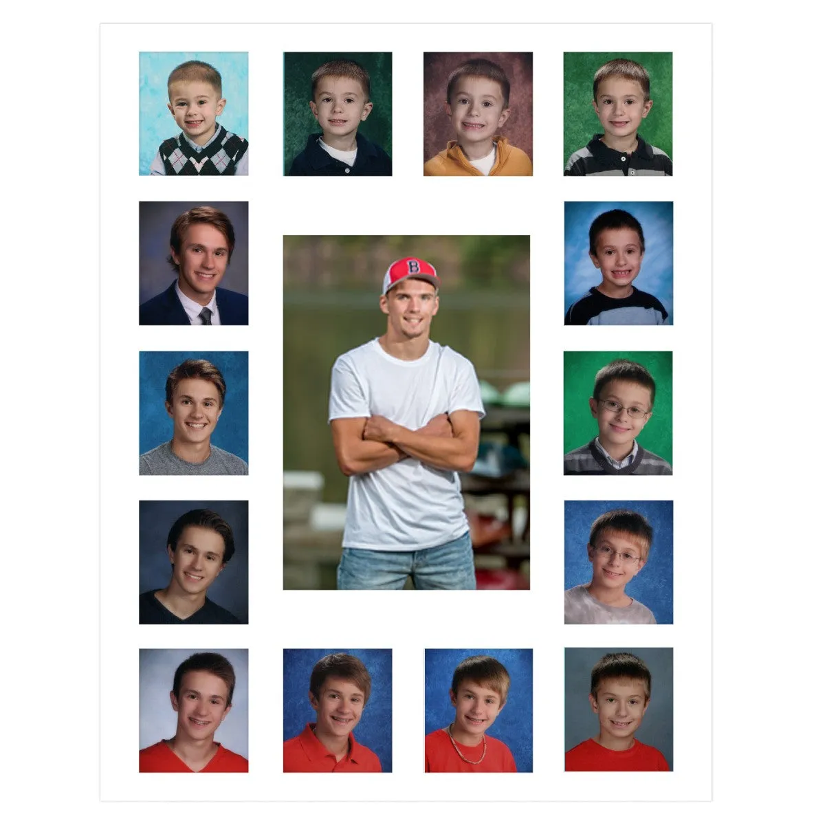 White School Picture Mat, 13-15 Openings
