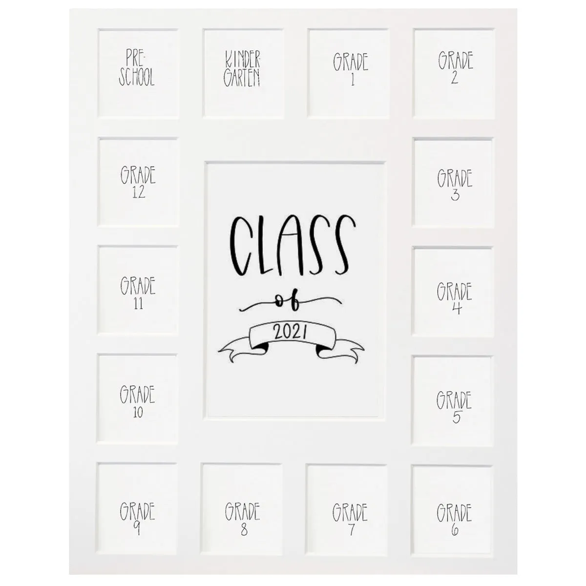 White School Picture Mat, 13-15 Openings