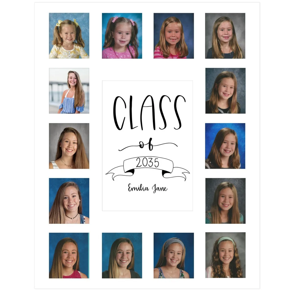 White School Picture Mat, 13-15 Openings