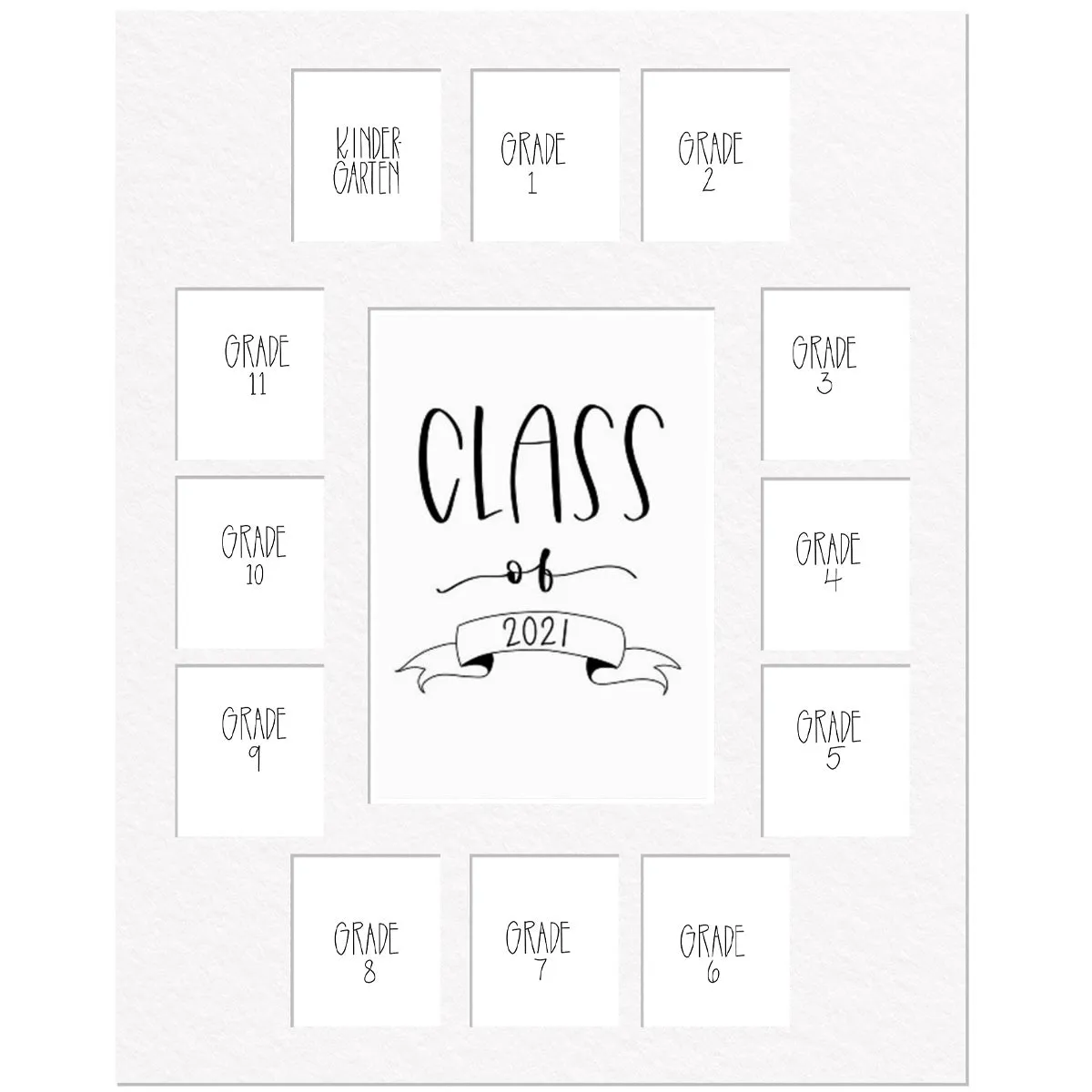 White School Picture Mat, 13-15 Openings