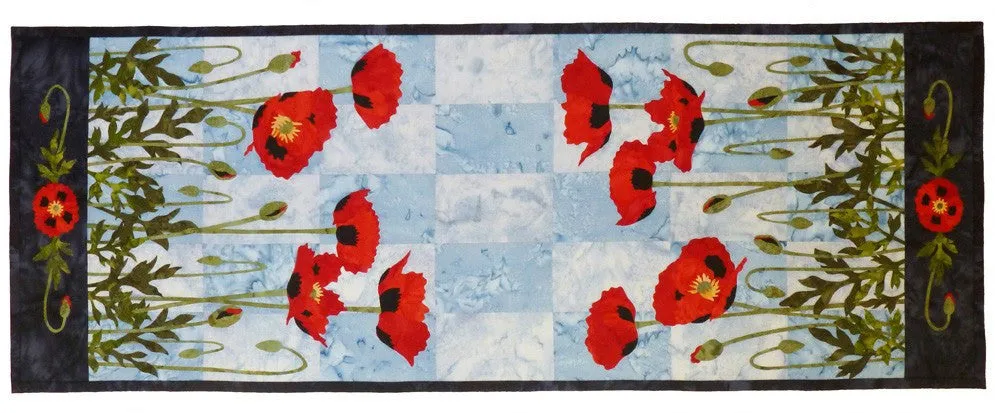 Wildfire Designs Alaska Poppies Table Runner Applique Quilt Kit