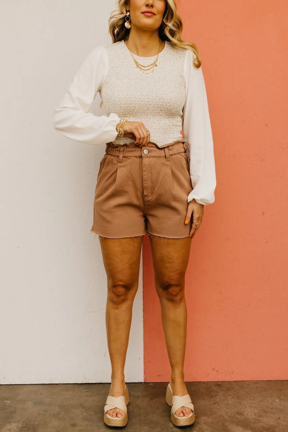 Wishlsit | The Leonel Paperbag Distressed Denim Shorts