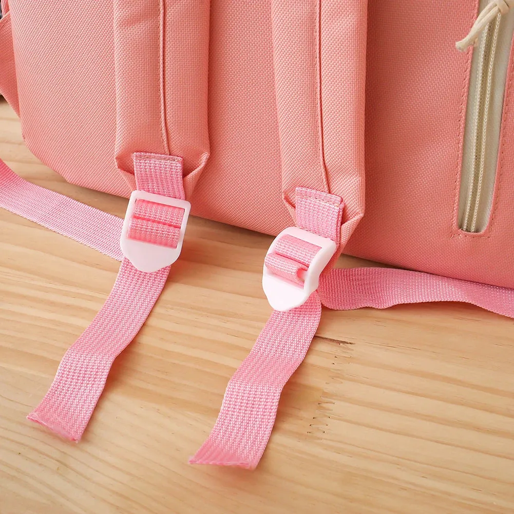 Women School Backpacks Schoolbag Canvas 4in1 For Teenagers Girls Student College Book Bag Satchel CasualBolsas Mochilas