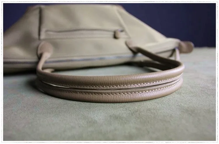 Womens Light Gray Nylon Shoulder Tote Small Light Gray&Yellow Nylon Handbag Purse for Ladies
