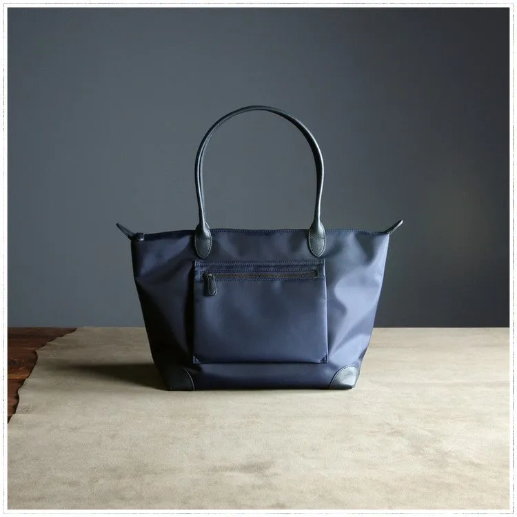 Womens Light Gray Nylon Shoulder Tote Small Light Gray&Yellow Nylon Handbag Purse for Ladies
