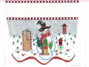 XC-34 Patchwork Snowman Stocking Cuff