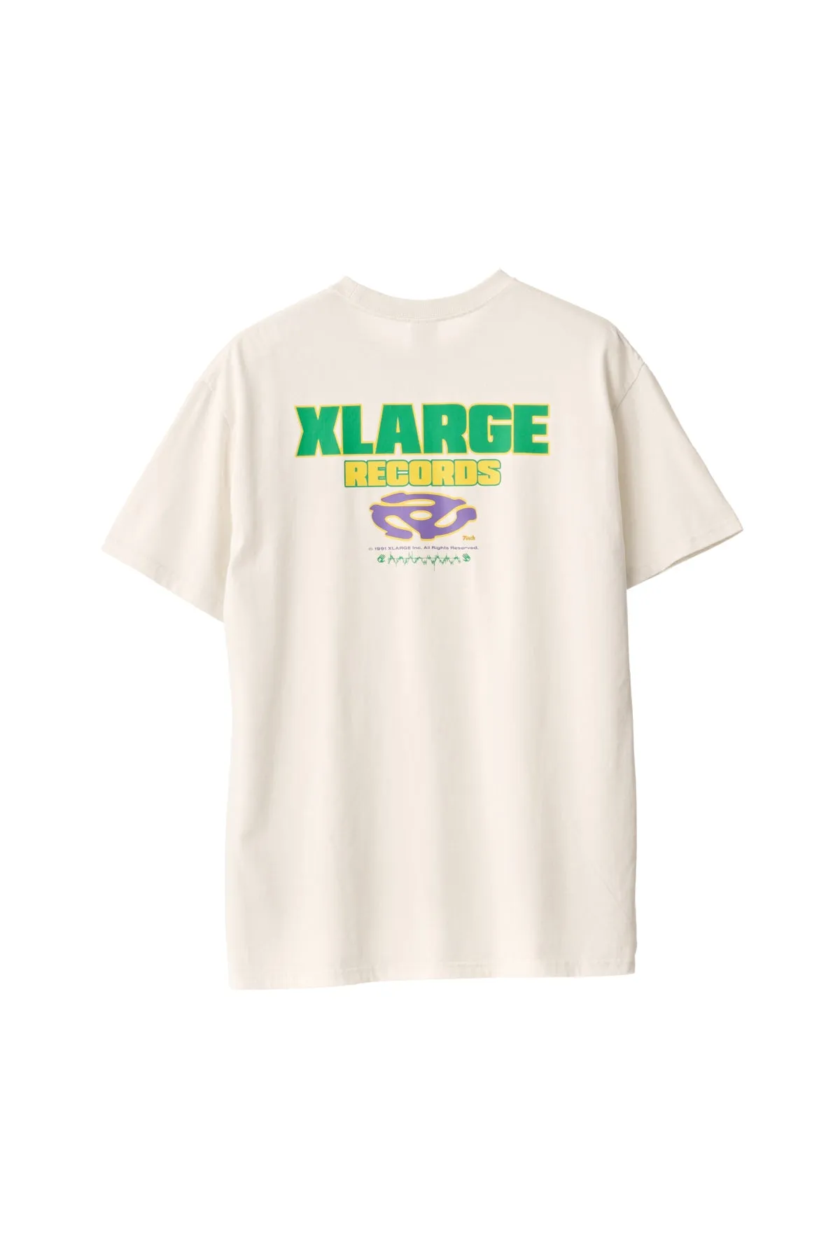 XLarge Records SS Tee - Pigment Washed White