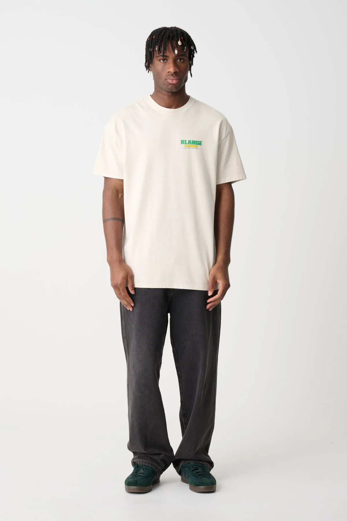 XLarge Records SS Tee - Pigment Washed White